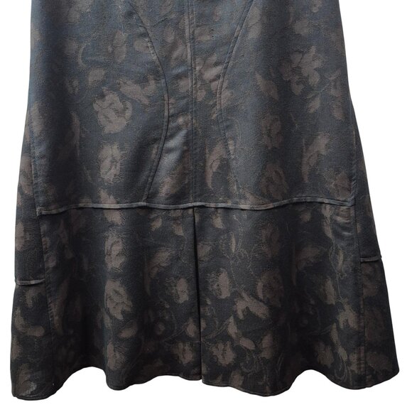 J Jill Skirt Womens 4 Petite Black Brown Wool Blend A Line Pleated Midi Length - Picture 4 of 9